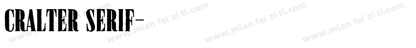 Cralter serif字体转换